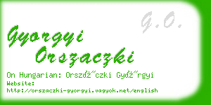 gyorgyi orszaczki business card